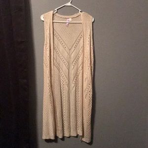 Long sleeveless overlay